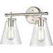 Aliza 2 Light 16 inch Brushed Nickel Vanity Light Wall Light
